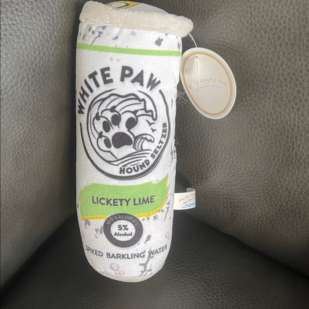 White Paw Hound Seltzer Dog Toy Lickety Lime NWT